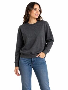 Gildan Women's Crewneck Sweater - Charcoal Gray